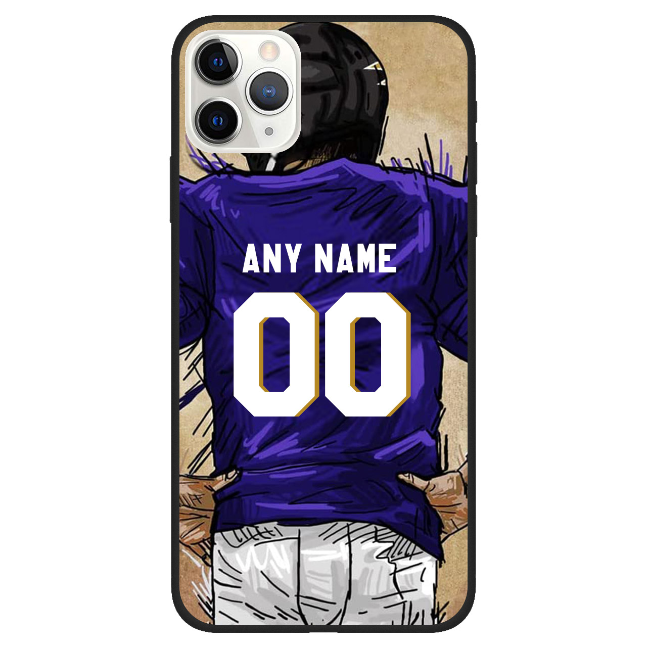 Custom Name & Number Football Phone Case
