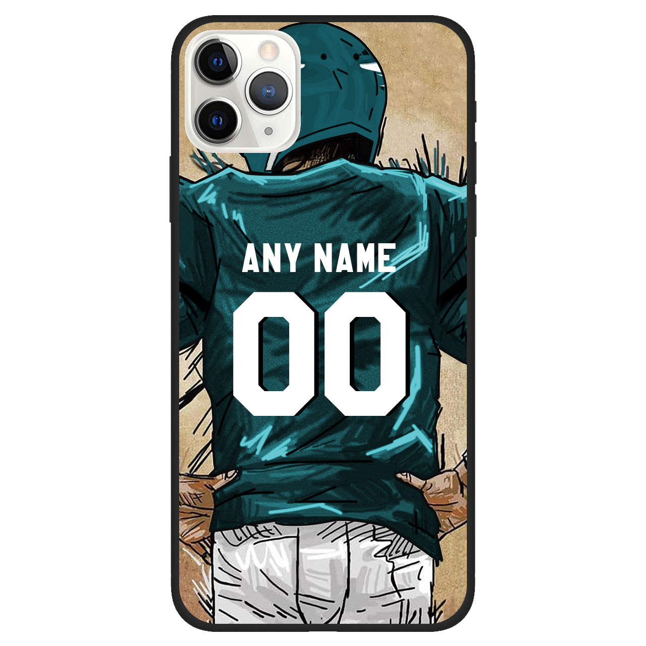 Custom Name & Number Football Phone Case