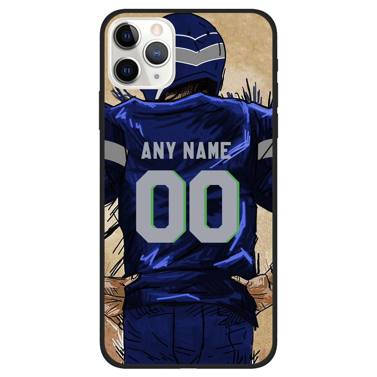 Custom Name & Number Football Phone Case